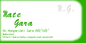 mate gara business card